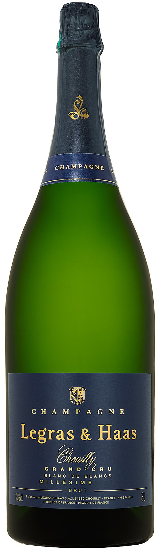 image of Champagne Legras & Haas Blanc de Blancs Grand Cru, Jeroboam 2014